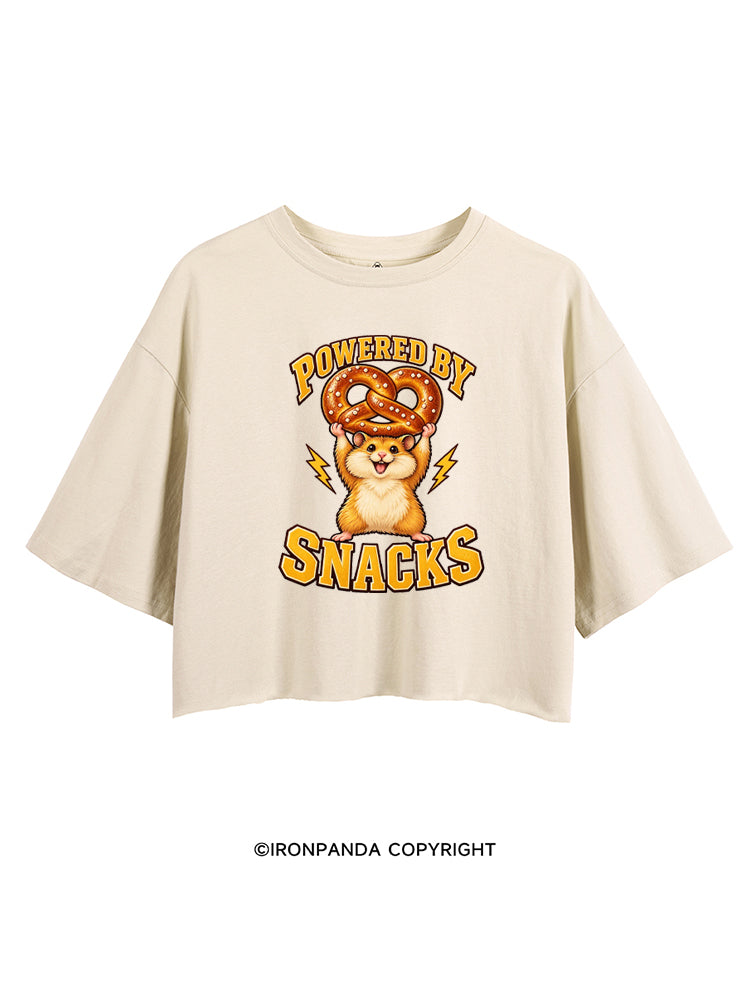 POWERED BY SNACKS FUNNY HAMSTER CROP TOPS