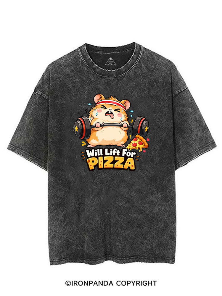 Will Lift For Pizza Funny VINTAGE GYM SHIRT