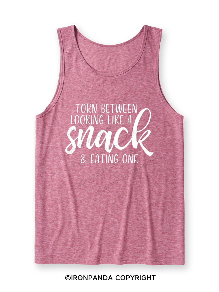 TORN BETWEEN A SNACK AND EAT ONE Ultra Soft Heather Tank