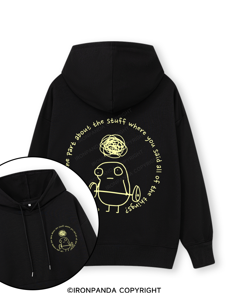 Can you repeat the part about the stuff where you said all of the things? Double-Sided Printed Classic Gym Hoodie