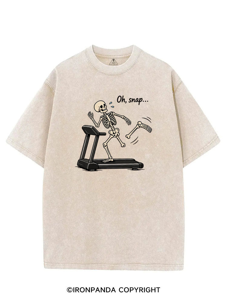 Oh Snap Funny Skeleton VINTAGE GYM SHIRT