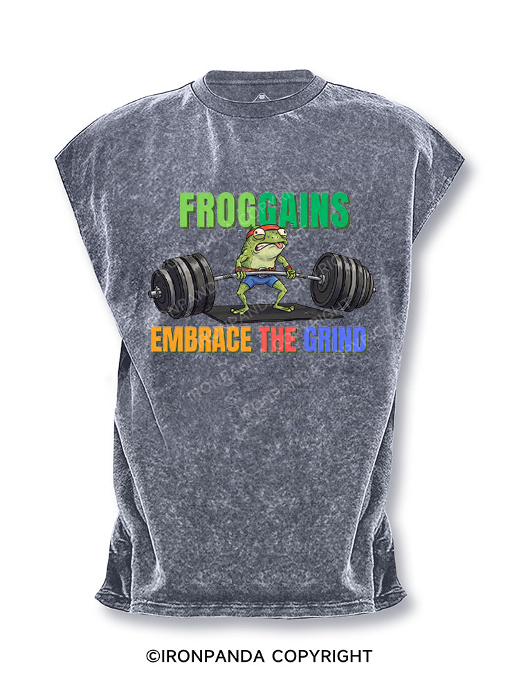 Frog gains Embrace The Grind Cut Off Tank