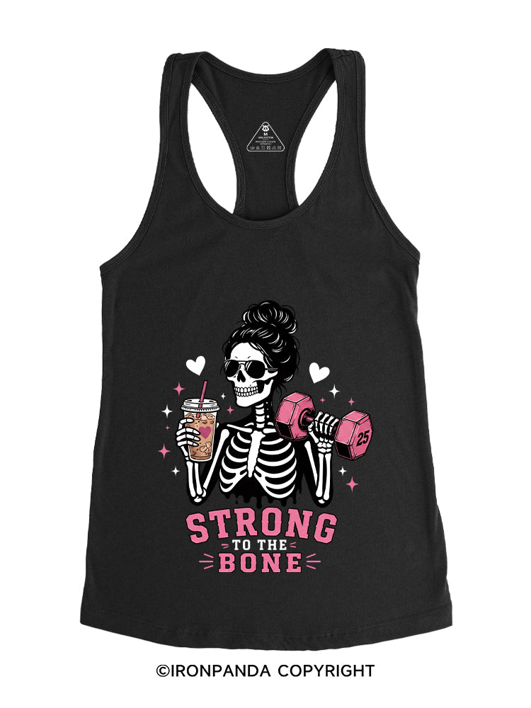STRONG TO THE BONE SKELETON Gym Racerback Tank