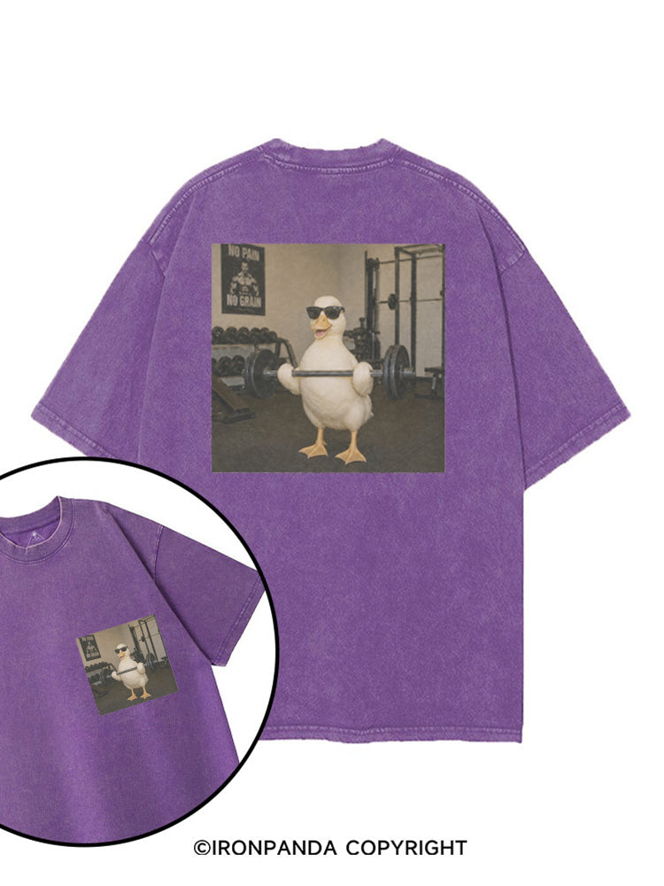 GYM BADDIE DUCK printed Gym Shirt