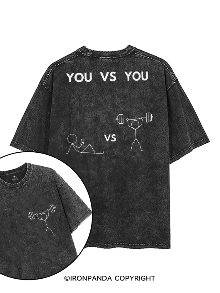 YOU VS YOU GYM VIBE printed Gym Shirt