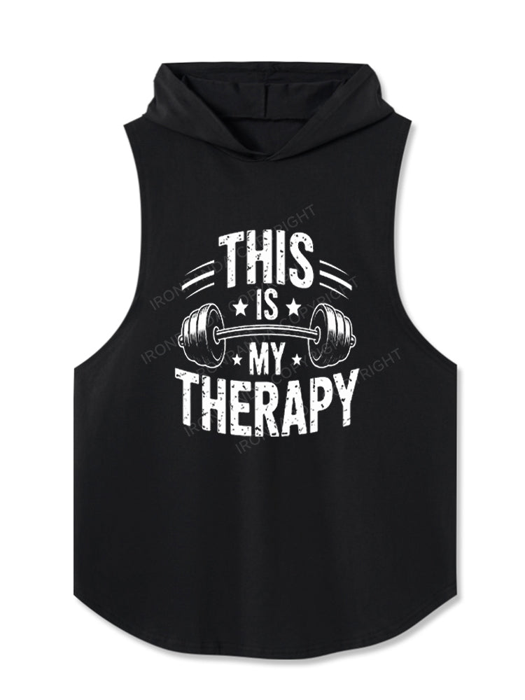 This Is My Therapy Motivational Hooded Tank