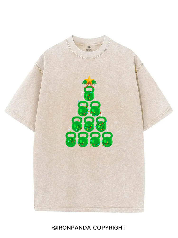 Kettlebell Christmas Tree VINTAGE GYM SHIRT