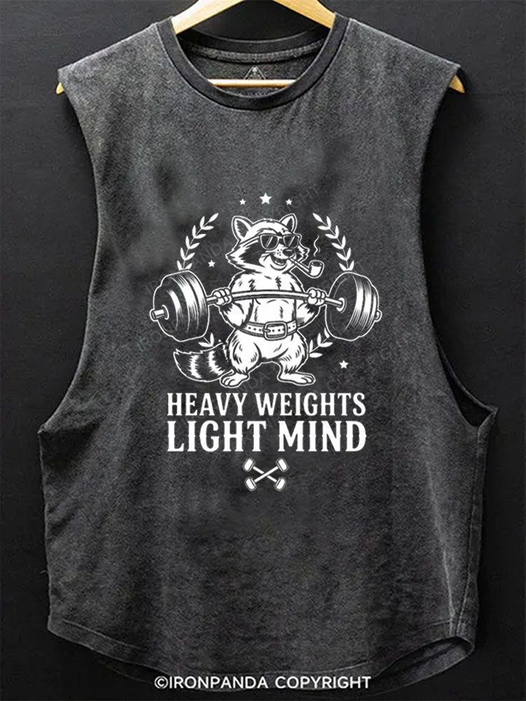 Heavy Weights Light Mind Scoop Bottom Cotton Tank