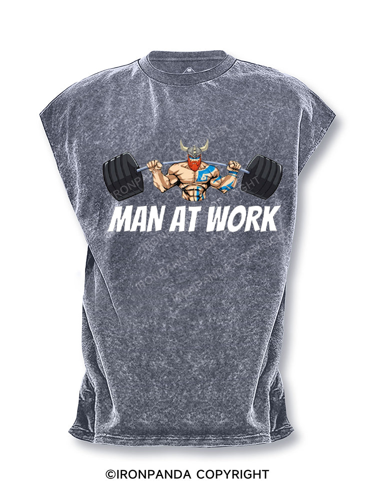 MAN AT WORK Cut Off Tank