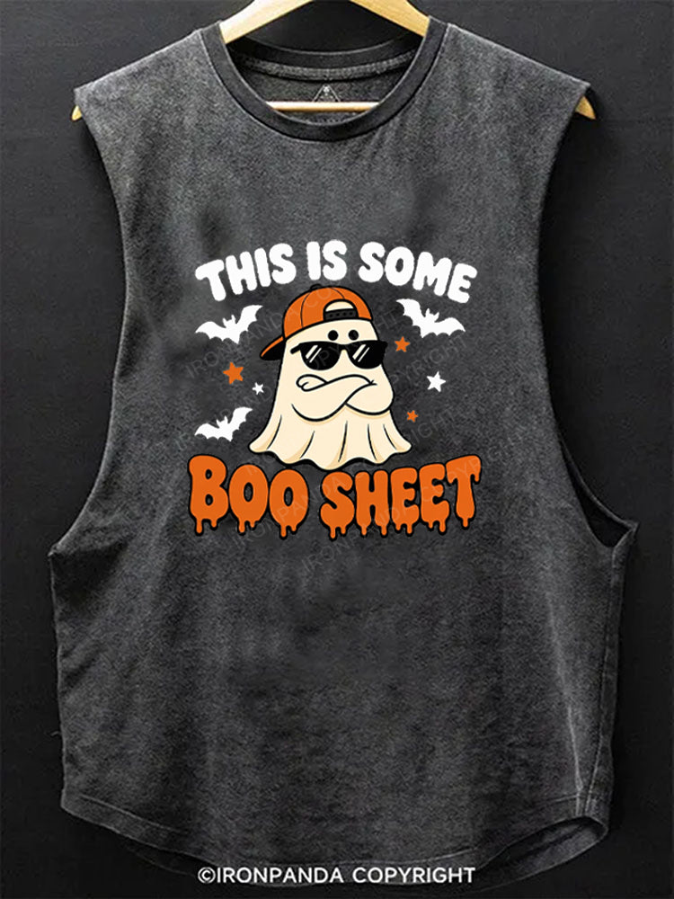 This Is Some Boo Sheet Ghost Fitness Scoop Bottom Cotton Tank