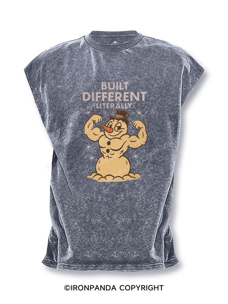 Snowman Built Different Cut Off Tank
