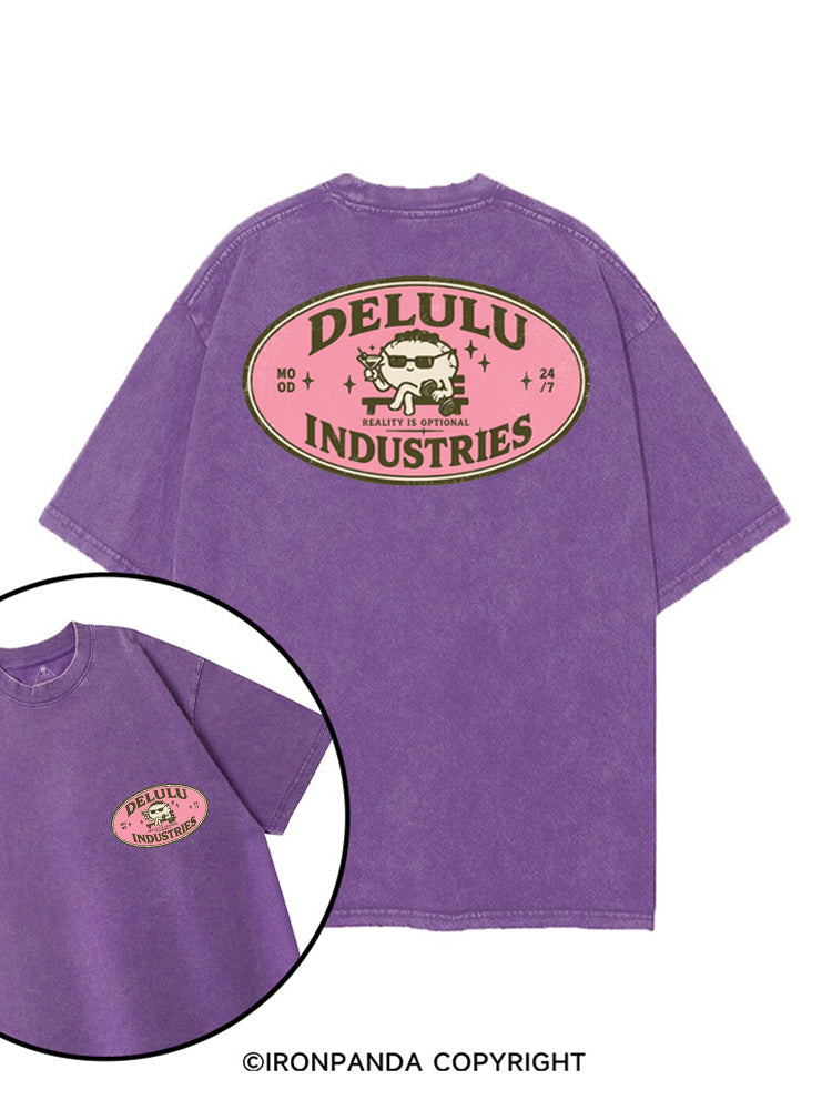 DELULU INDUSTRIES REALITY IS OPTIONAL printed Gym Shirt