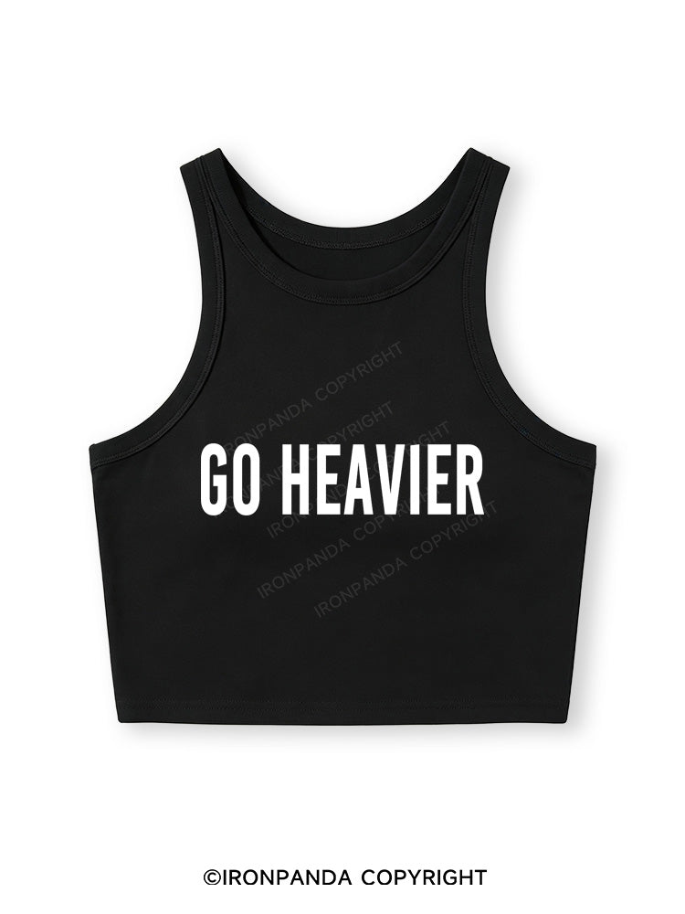 GO HEAVIER Fitted Crop Tank Top