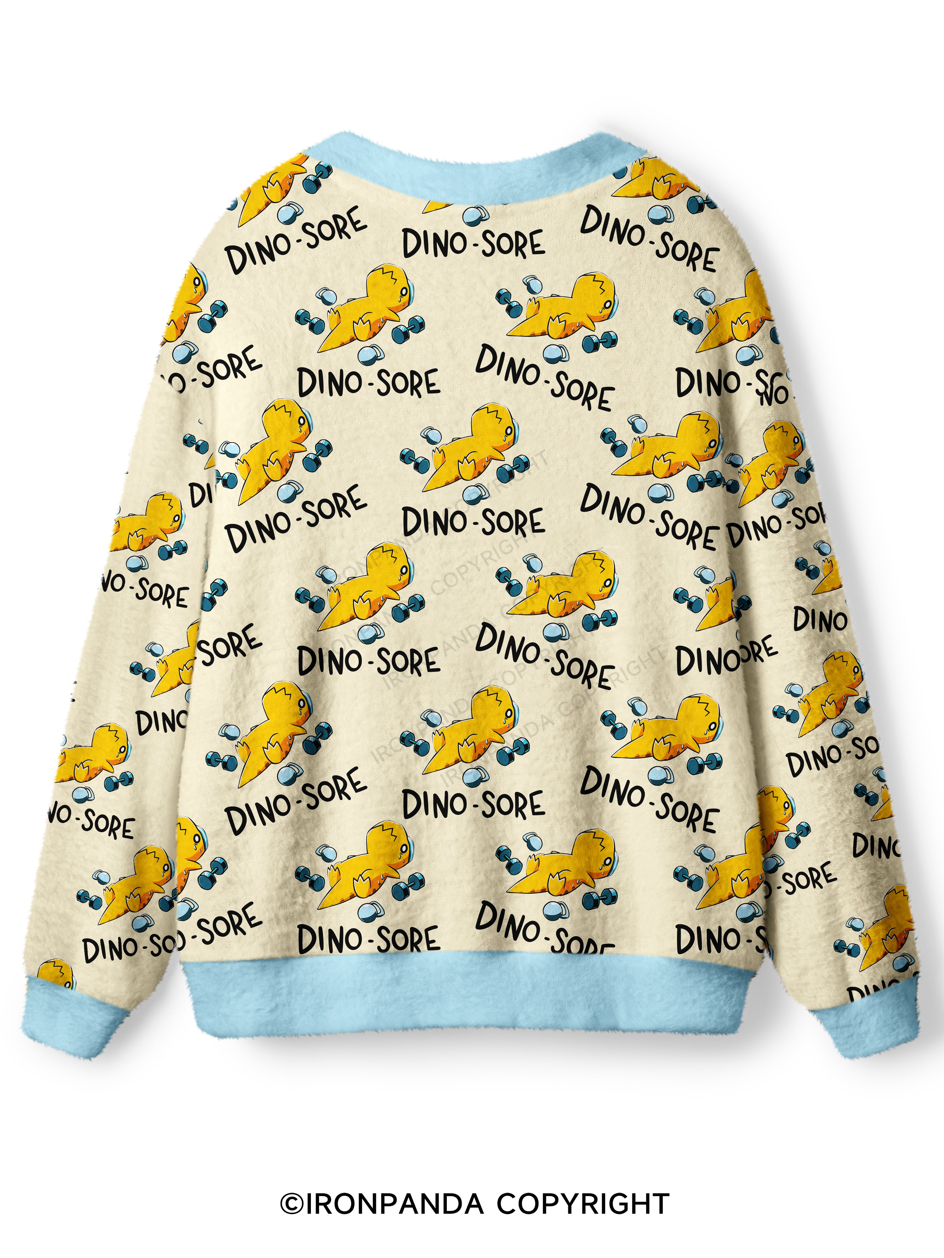 DINO-SORE Ugly Cardigan Sweater