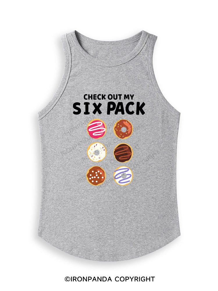 CHECK OUT MY SIX PACK  Fitted Tank Top