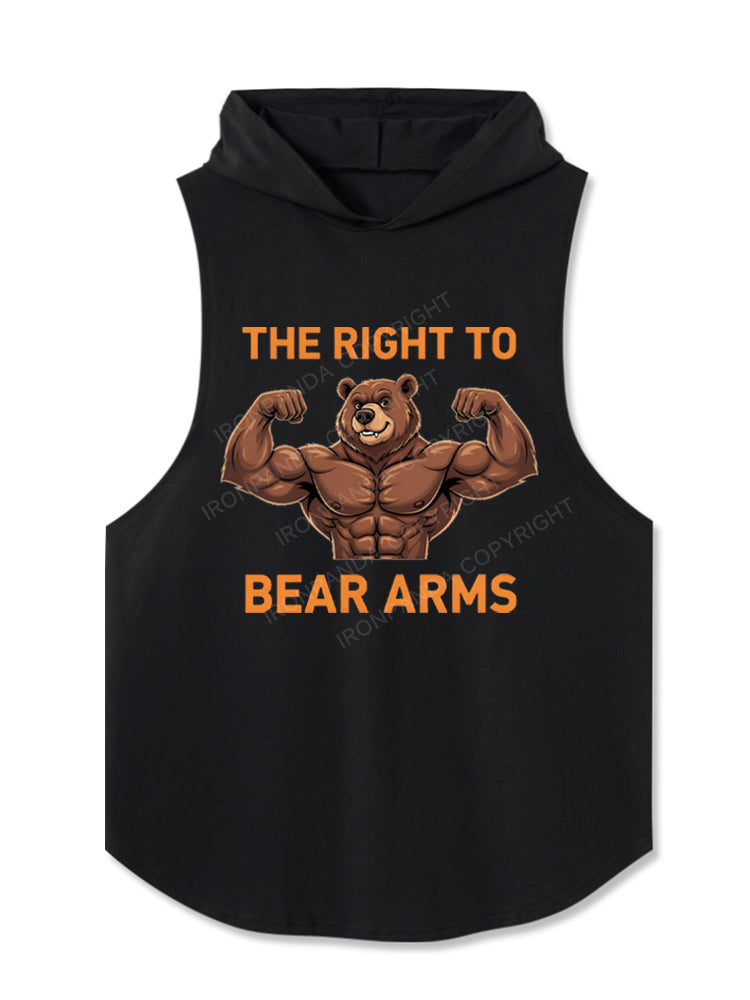 The Right to Bear Arms Muscular Bear Hooded Tank