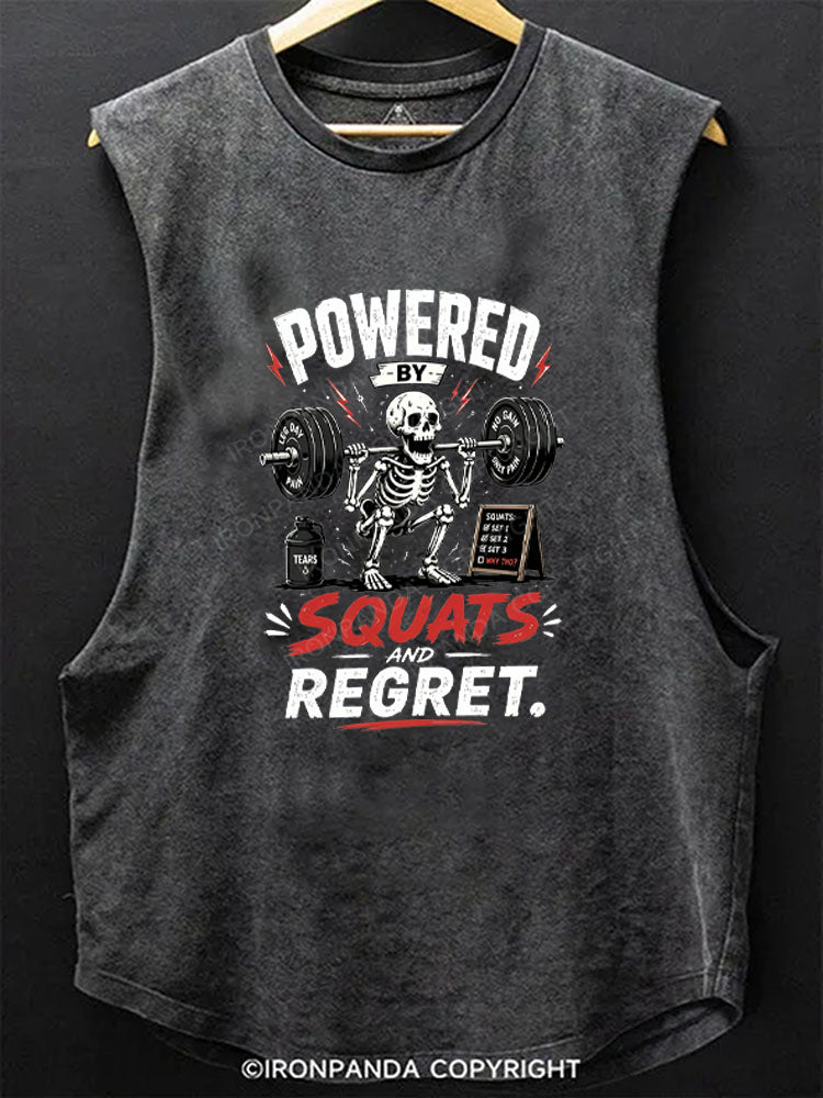 POWERED BY SQUATS AND REGRET Scoop Bottom Cotton Tank