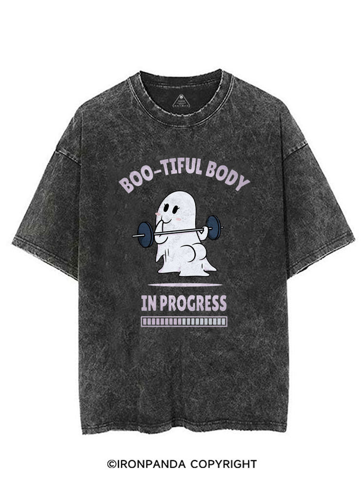 BOO-TIFUL BODY IN PROGRESS VINTAGE GYM SHIRT
