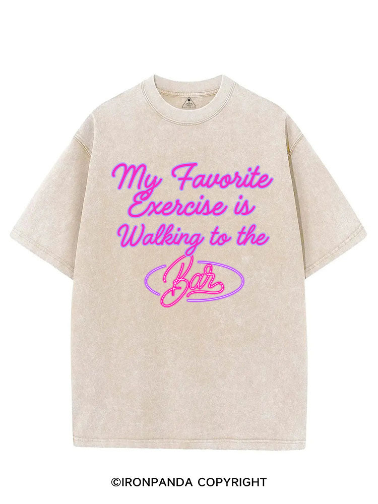 MY FAVORITE EXERCISE IS WALKING TO THE BAR VINTAGE GYM SHIRT