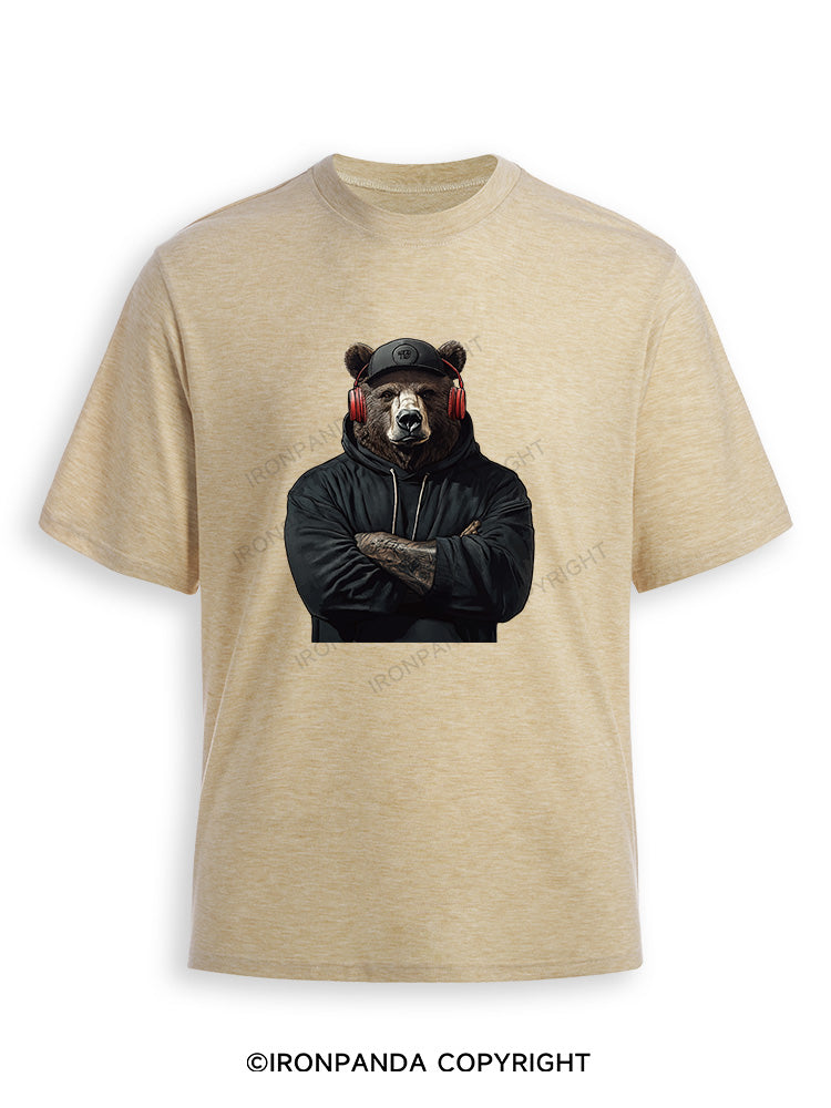 Bear with headphones Ultra Soft Heather T-Shirt