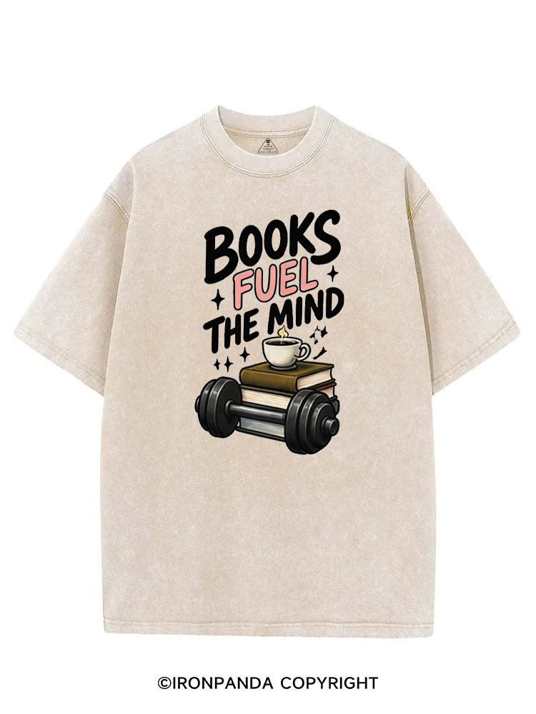 BOOKS FUEL THE MIND VINTAGE GYM SHIRT