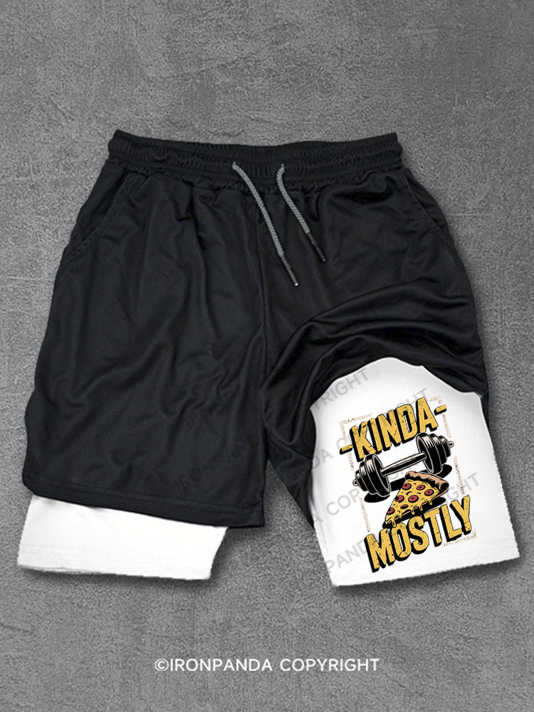 Kinda Fit Mostly Fat Pizza Performance Training Shorts