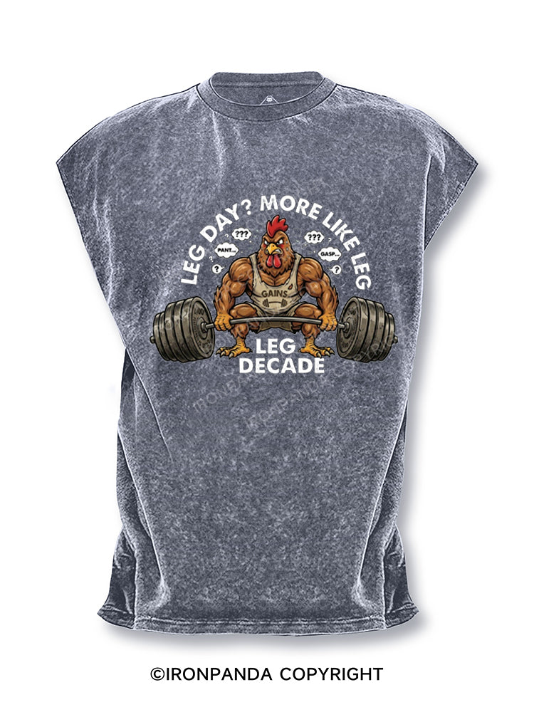 LEG DAY MORE LIKE LEG LEG DECADE Cut Off Tank
