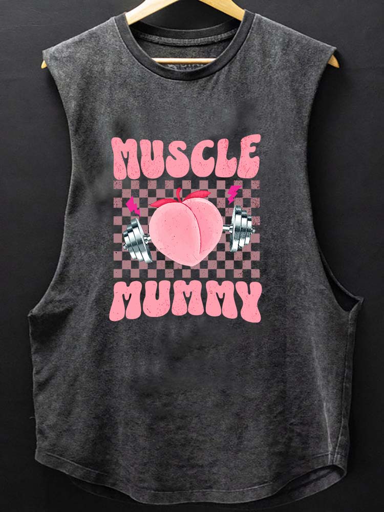I love muscle Mom  SCOOP BOTTOM COTTON TANK