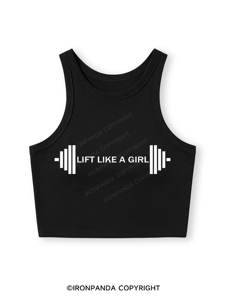 LIFT LIKE A GIRL Fitted Crop Tank Top