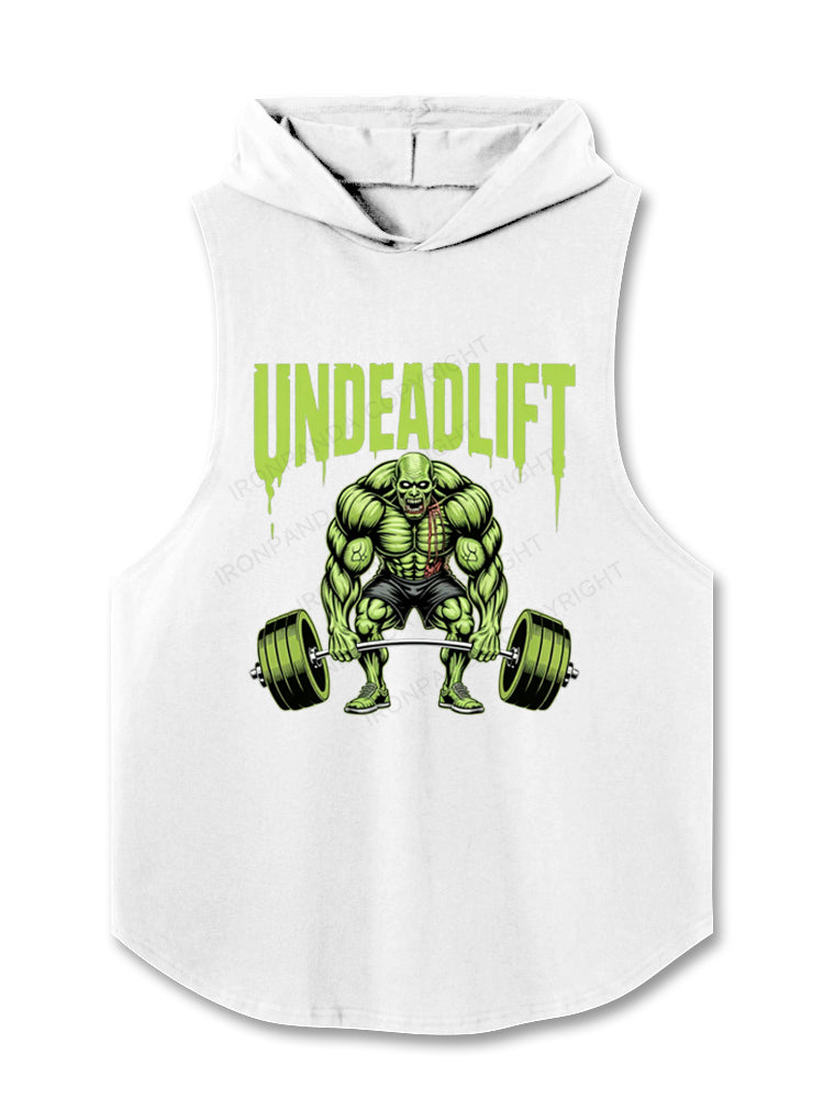Undeadlift Funny Halloween Zombie Workout Hooded Tank