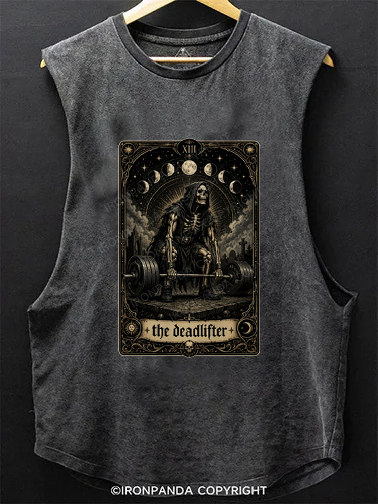 The Deadlifter Gothic Skeleton Scoop Bottom Cotton Tank