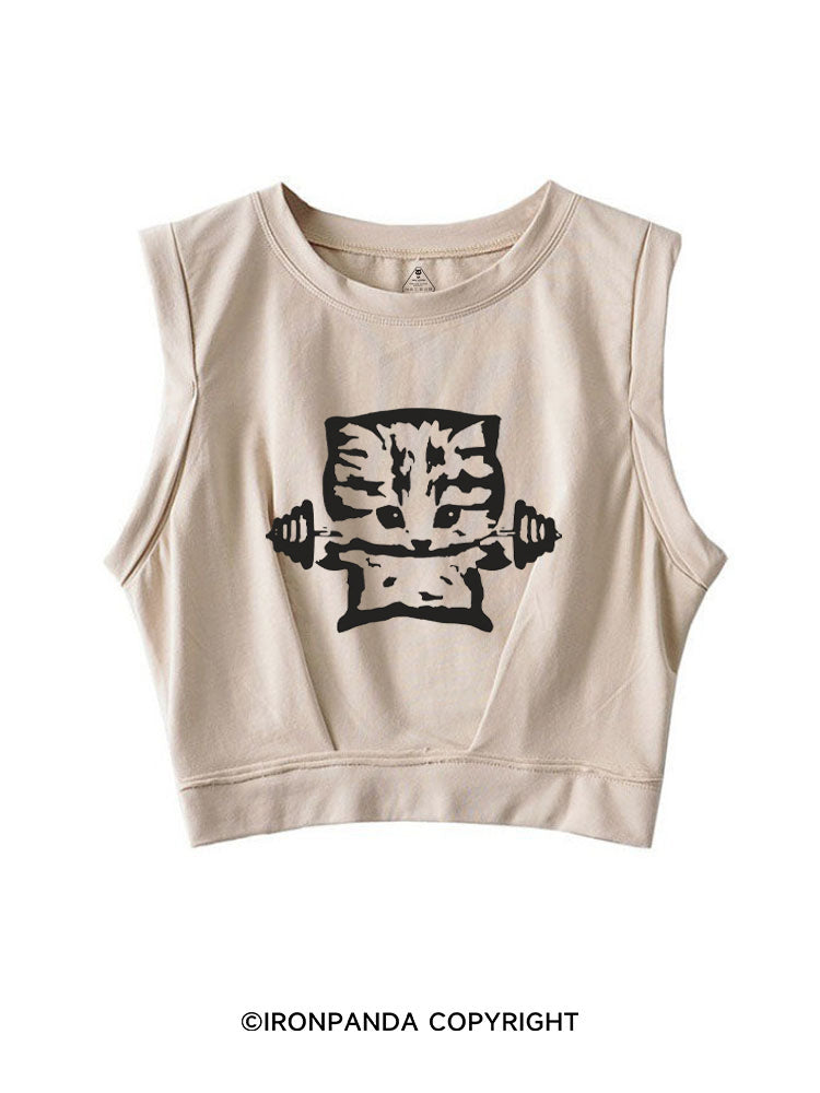 BUFF KITTEN FITNESS SLEEVELESS CROP TOPS