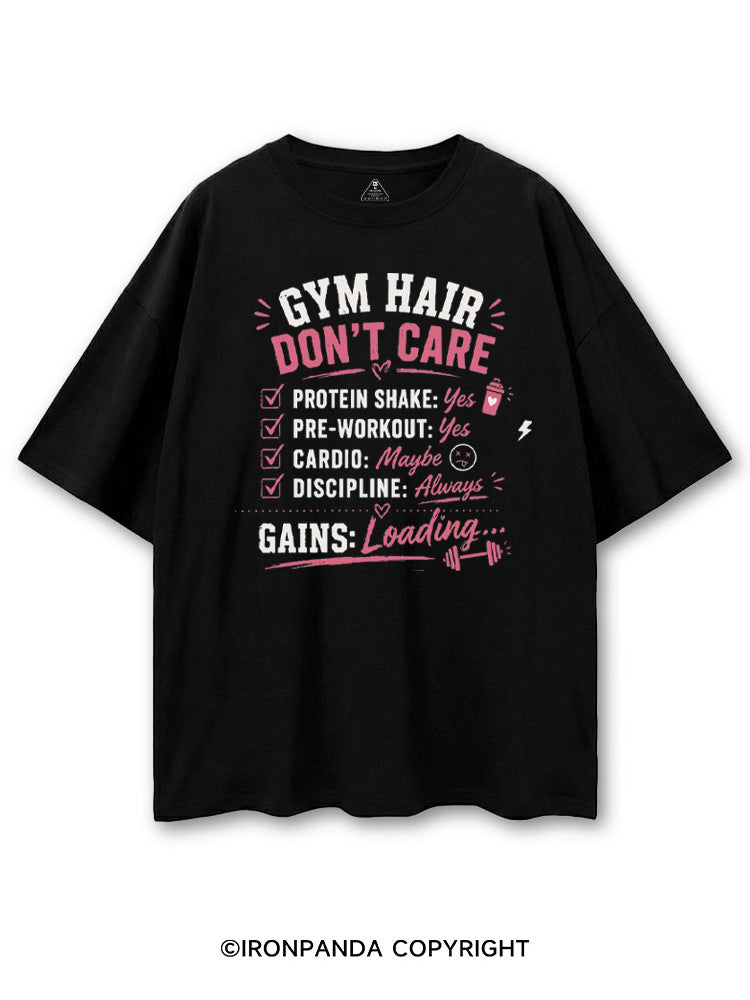 GYM HAIR DON'T CARE GAINS LOADING COTTON PUMP COVER