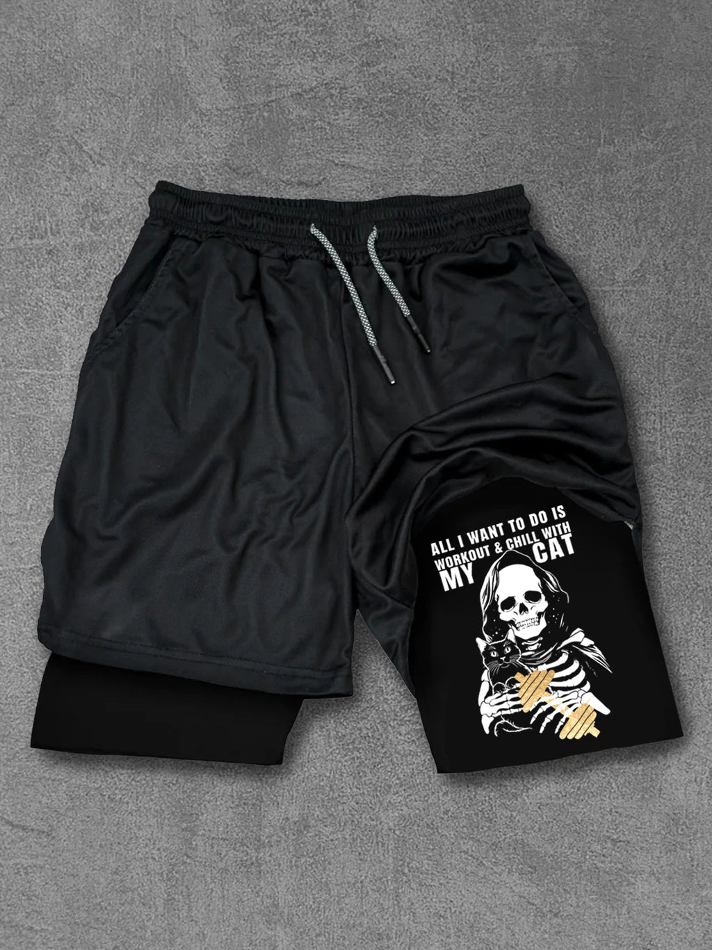 ALL I WANT TO DO IS WORKOUT & CHILL WITH MY CAT Performance Training Shorts