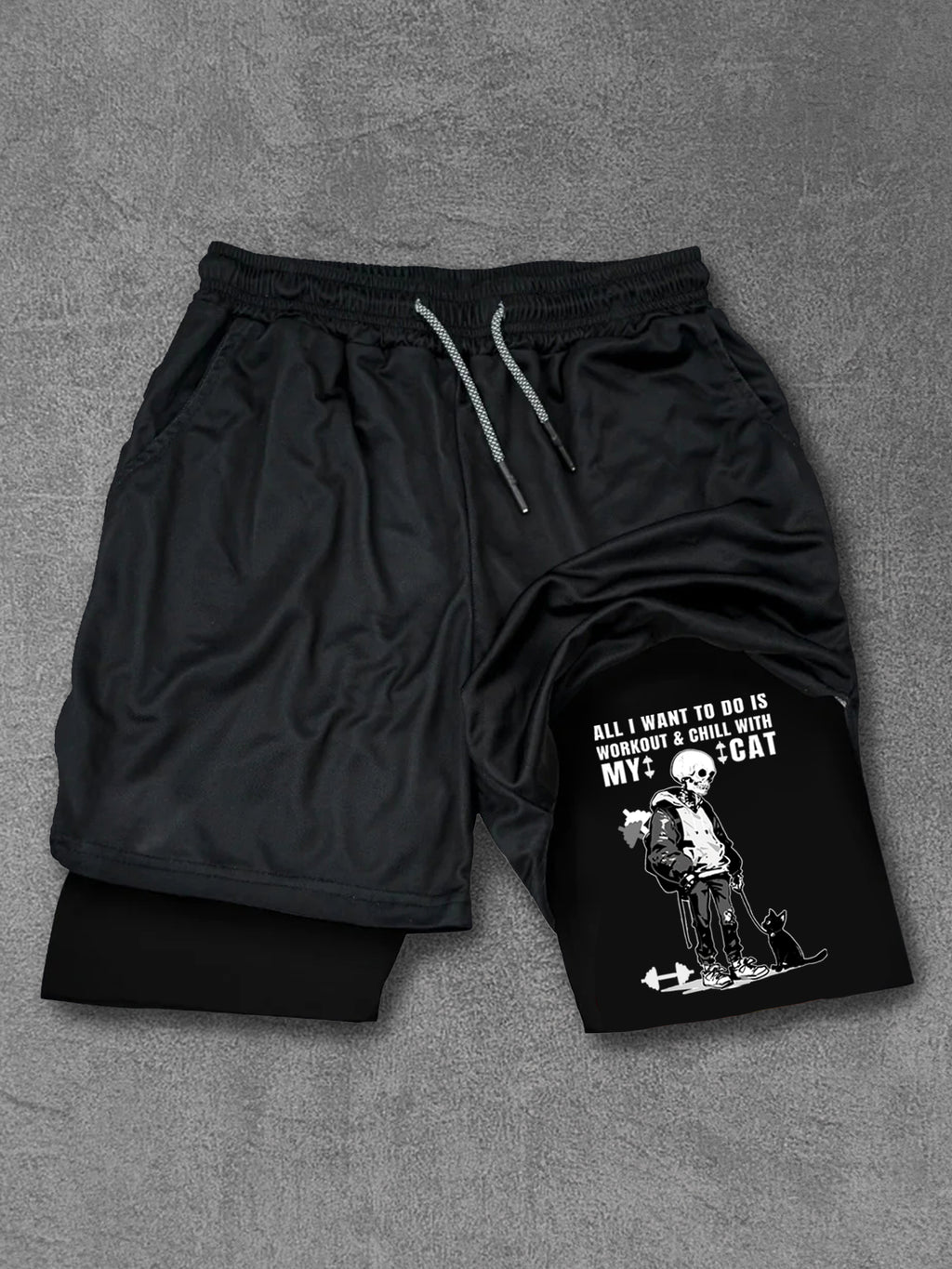 ALL I WANT TO DO IS WORKOUT & CHILL WITH MY CAT Performance Training Shorts