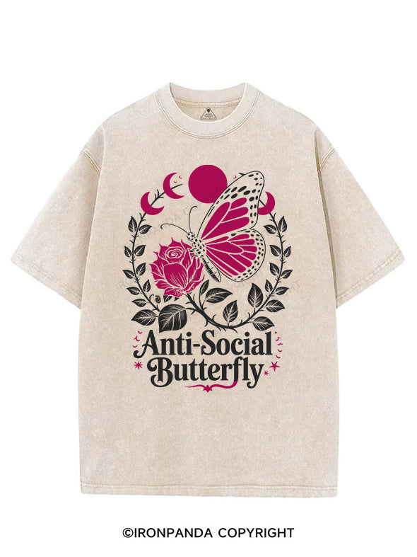 ANTI-SOCIAL BUTTERFLY VINTAGE GYM SHIRT