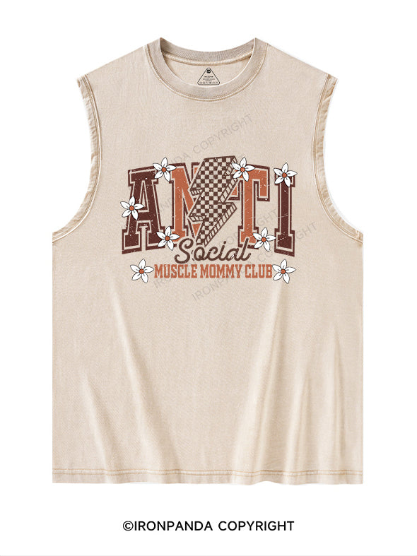 ANTI SOCIAL MUSCLE MOMMY CLUB Washed Tank