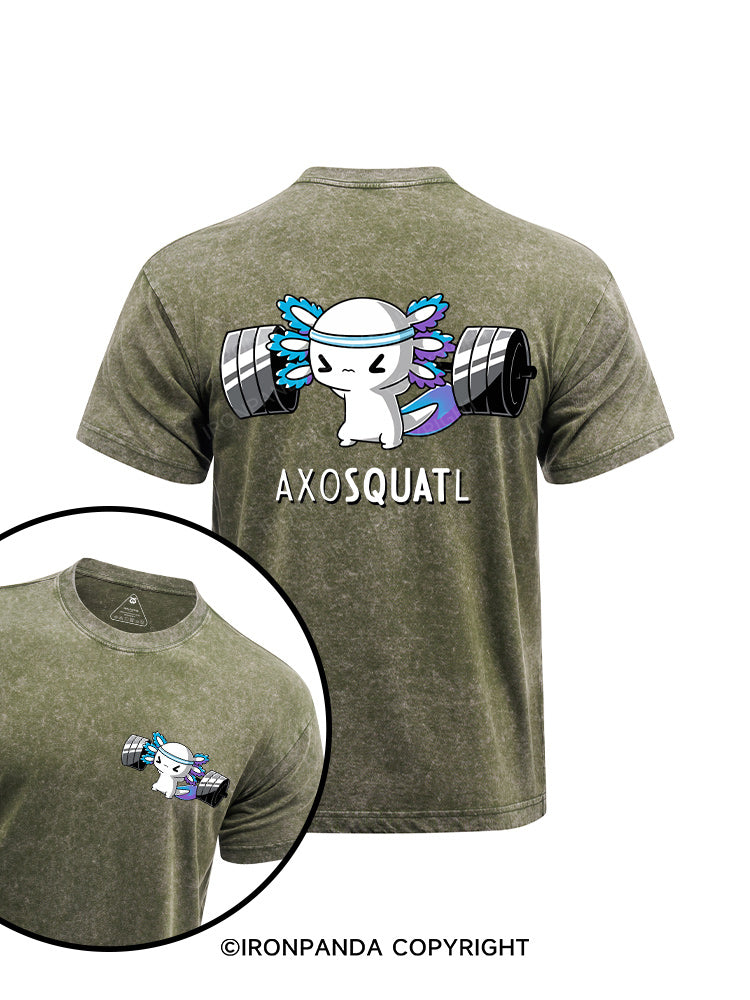 AXOSQUATL  printed Washed Gym Shirt