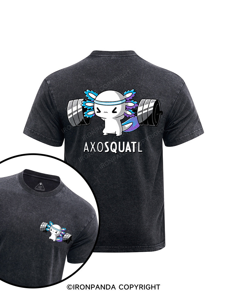 AXOSQUATL  printed Washed Gym Shirt