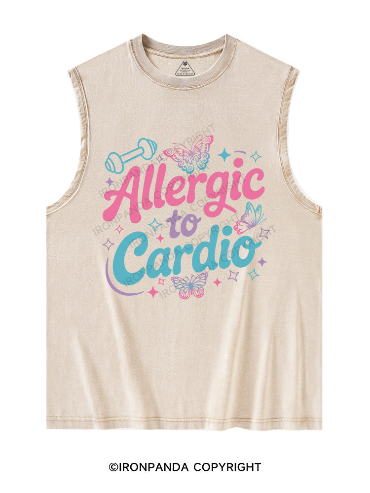 ALLERGIC TO CARDIO Washed Tank