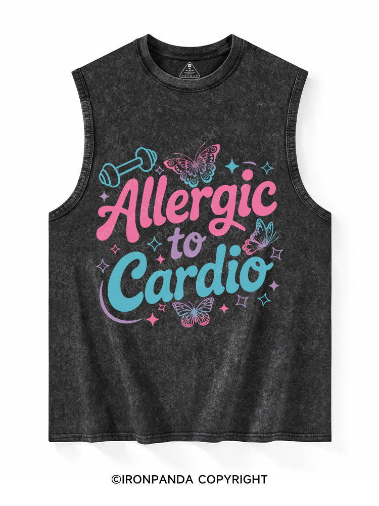 ALLERGIC TO CARDIO Washed Tank