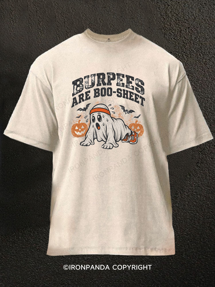 Burpees Are Boo Sheet Washed Gym Shirt