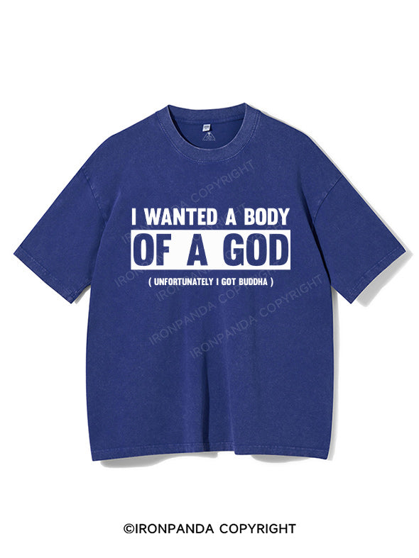Workout Buddha Joke Washed Gym Shirt