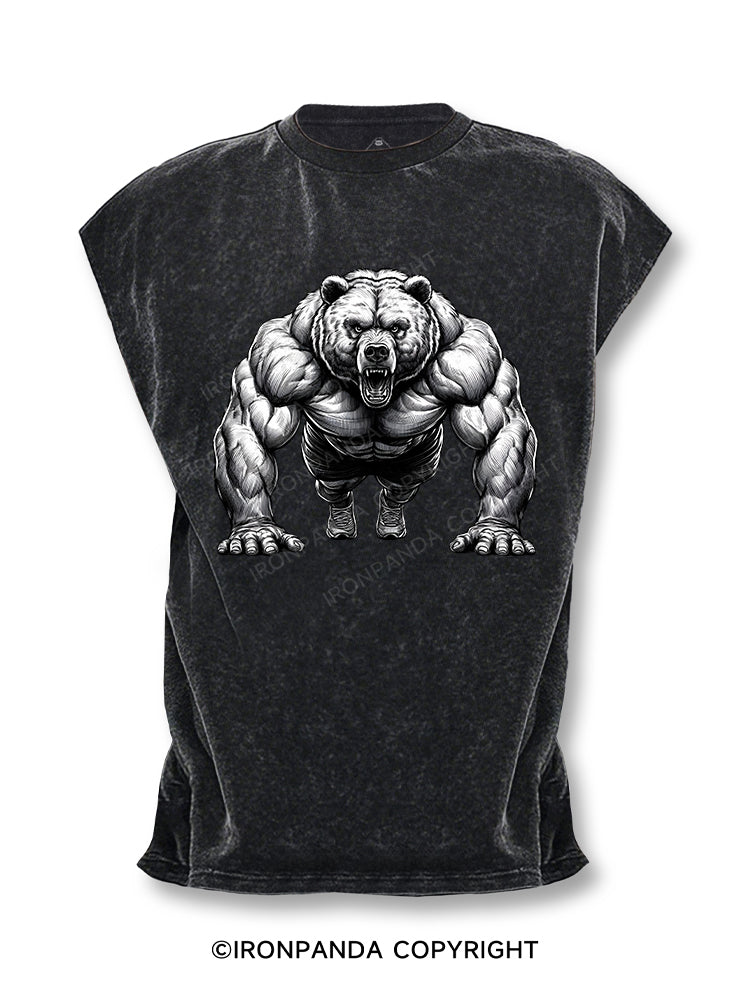 Bear Push-ups Cut Off Tank