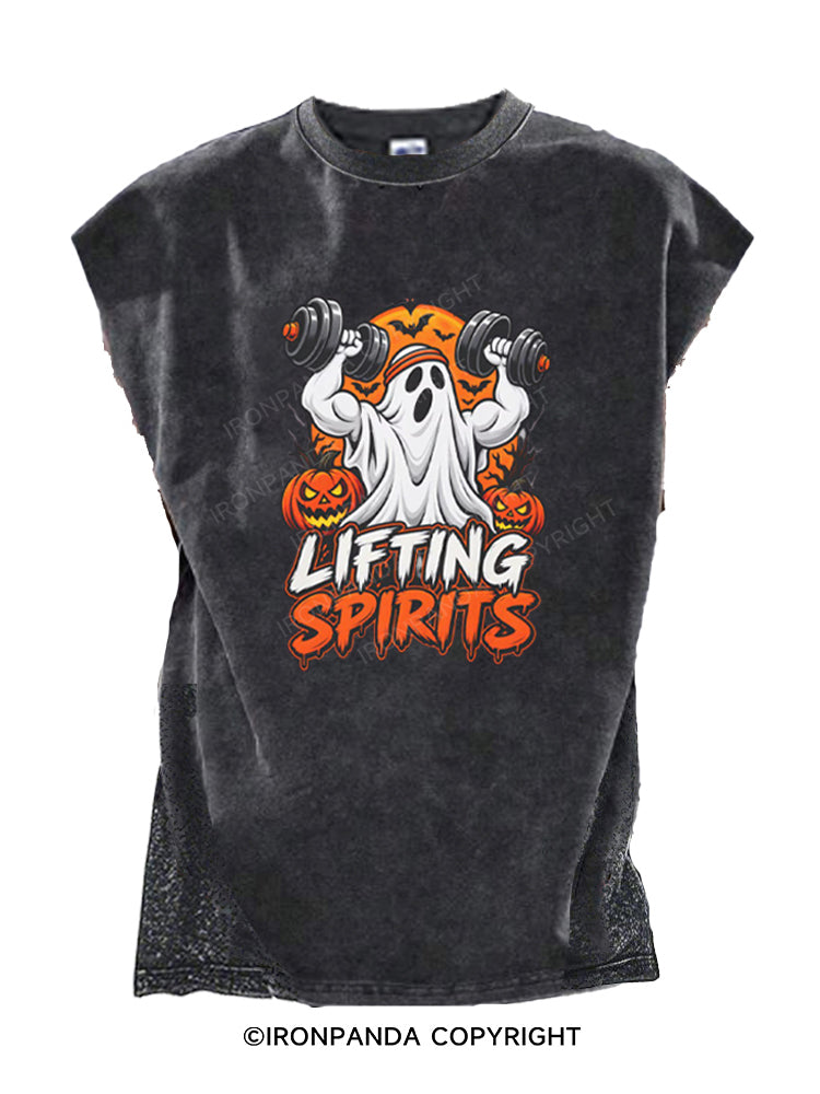 Lifting Spirits Ghost Weightlifting Cut Off Tank