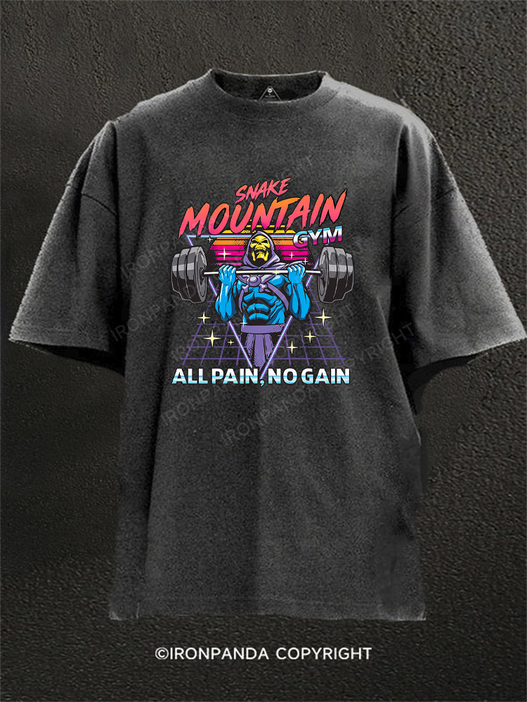 All pain, No gain Deadlift Washed Gym Shirt
