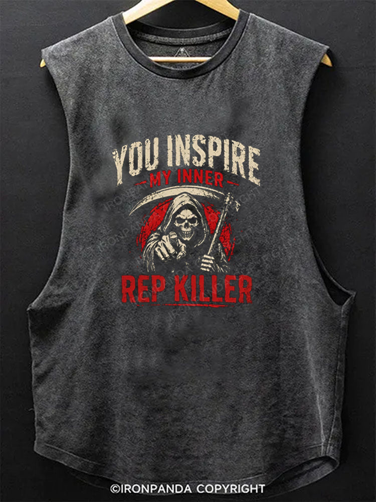 YOU INSPIRE MY INNER REP KILLER Scoop Bottom Cotton Tank