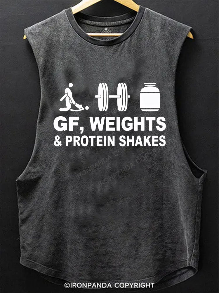 GF,WEIGHTS & PROTEIN SHAKES Scoop Bottom Cotton Tank