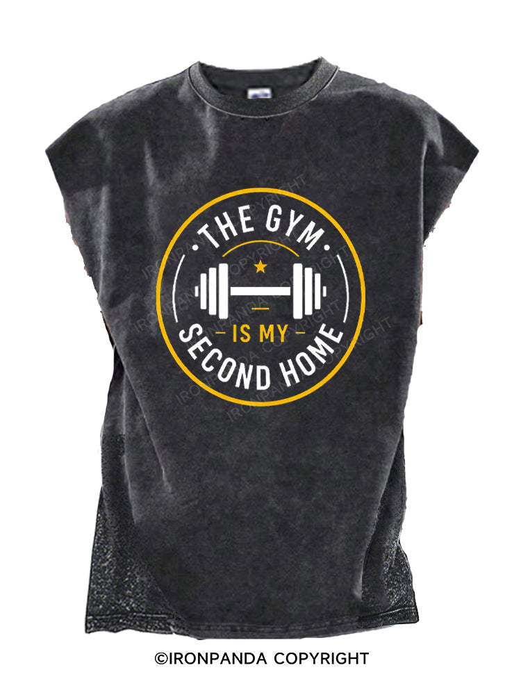The Gym Is My Second Home Cut Off Tank