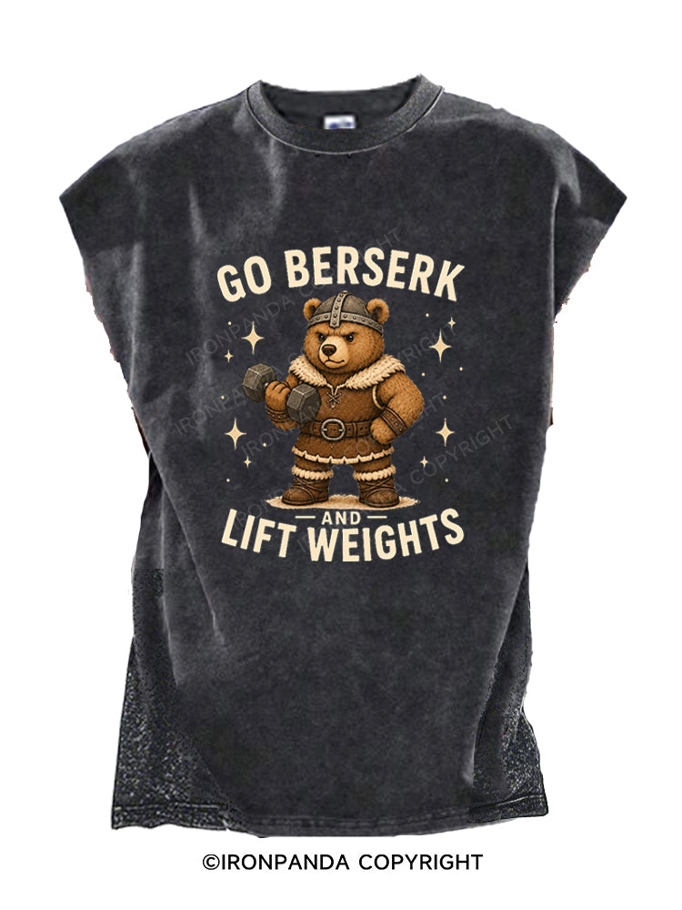 Go Berserk and Lift Weights Viking Bear Cut Off Tank